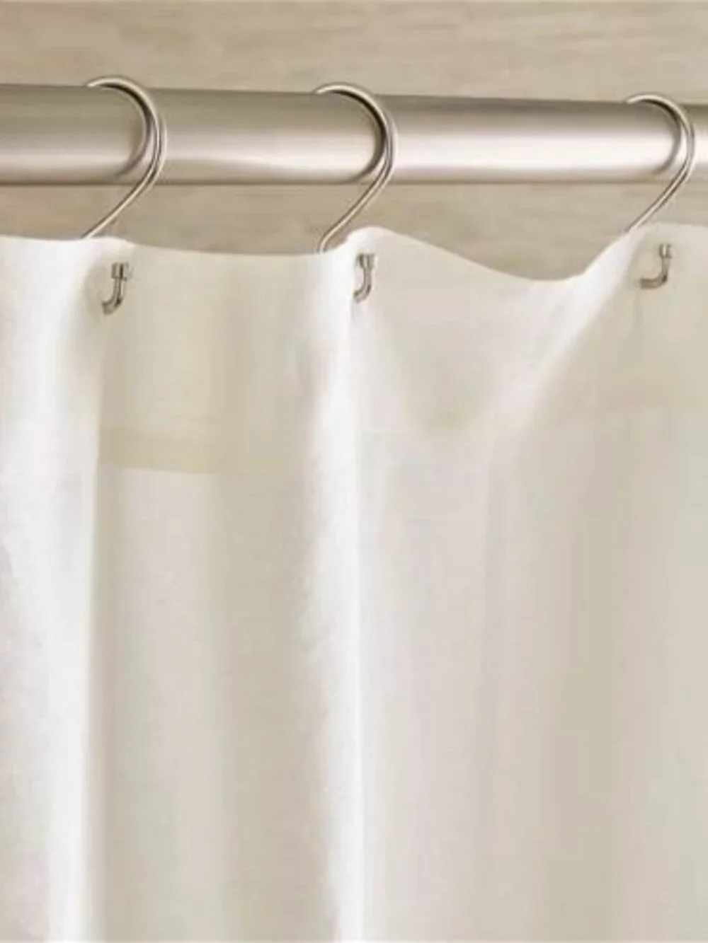 Quince European Linen Shower Curtain Ivory NWOT